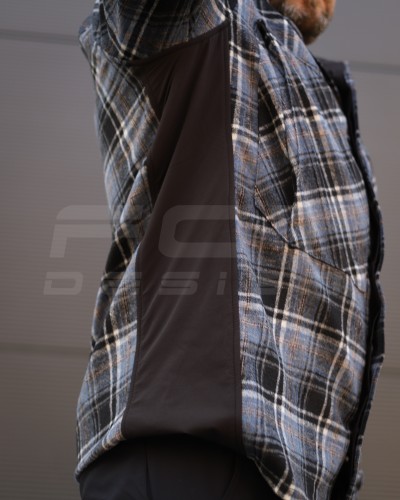 Тактическая милитари Рубашка FCT демисезон утепленная в клетку Синяя (3 номер)  40-42/3