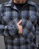 Тактическая милитари Рубашка FCT демисезон утепленная в клетку Синяя (3 номер)  40-42/3