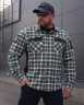 Тактическая милитари Рубашка FCT Blackbeard летняя в клетку Зеленая с белым (18 номер)  40-42/3