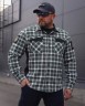 Тактическая милитари Рубашка FCT Blackbeard летняя в клетку Зеленая с белым (18 номер)  40-42/3