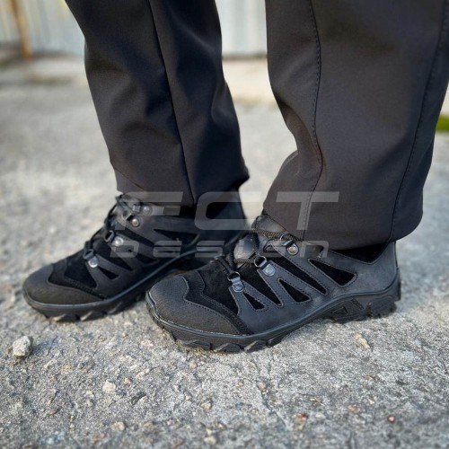 Кросівки жіночі тактичні зимові Вікінг шкіра Crazy Horse чорне хутро 36 36