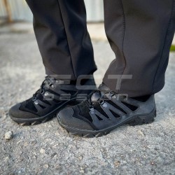 Кросівки жіночі тактичні зимові Вікінг шкіра Crazy Horse чорне хутро