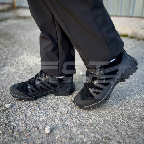 Кросівки жіночі тактичні зимові Вікінг шкіра Crazy Horse чорне хутро 36 36