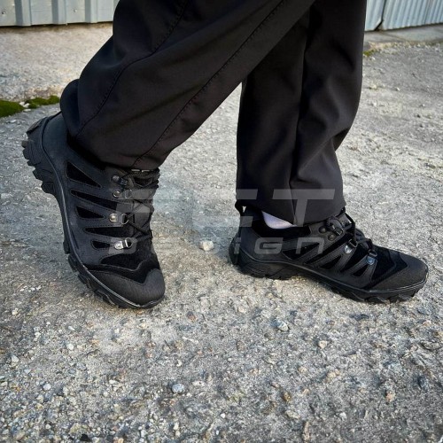 Кросівки жіночі тактичні зимові Вікінг шкіра Crazy Horse чорне хутро 36 36