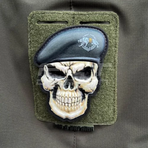 Шеврон/патч гумовий ПВХ Череп в береті ССО