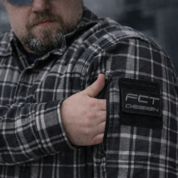 Тактична мілітарі Сорочка FCT демісезон утеплена в клітинку сіро-біла (35 номер)