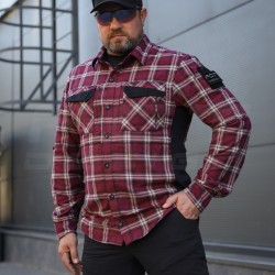 Тактична мілітарі Сорочка FCT Blackbeard літня в клітинку Червона (6 номер)