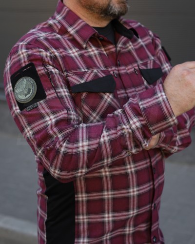 Тактична мілітарі Сорочка FCT Blackbeard літня в клітинку Червона (6 номер) 40-42/3 40-42/3