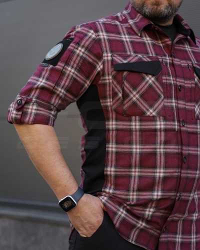 Тактична мілітарі Сорочка FCT Blackbeard літня в клітинку Червона (6 номер) 40-42/3 40-42/3