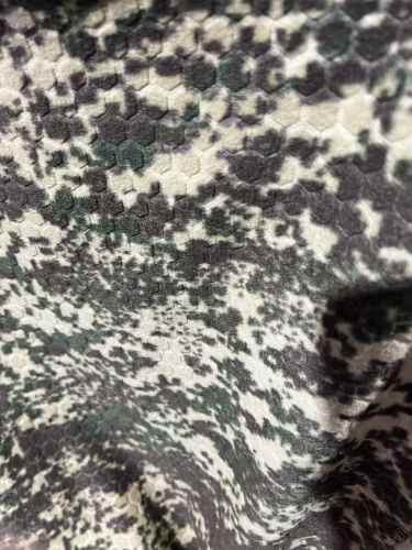 Тканина фліс Гексагон соти хижак піксель G-0822