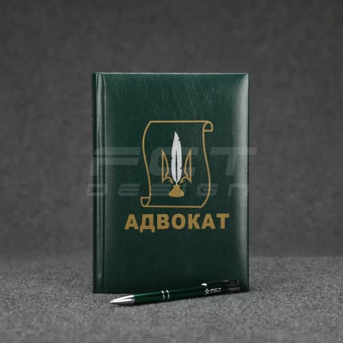 Блокнот щоденник Адвокат хакі з нанесенням А5 14,8х21 см 14,8х21 см