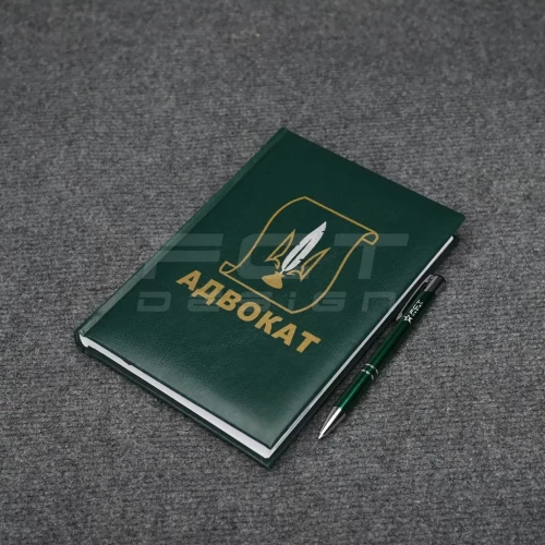 Блокнот щоденник Адвокат хакі з нанесенням А5 14,8х21 см 14,8х21 см