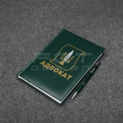Блокнот щоденник Адвокат хакі з нанесенням А5
