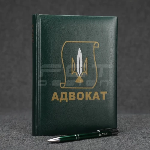 Блокнот щоденник Адвокат хакі з нанесенням А5 14,8х21 см 14,8х21 см