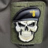 Шеврон/патч гумовий ПВХ Череп в береті танкових військ