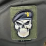 Шеврон/патч гумовий ПВХ Череп в береті танкових військ