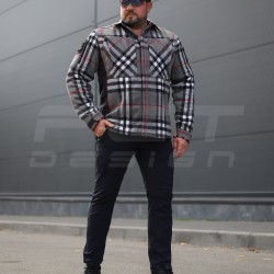 Тактическая милитари Рубашка FCT зимняя утепленная в клетку Красная-серая флис подкладка (23 номер)