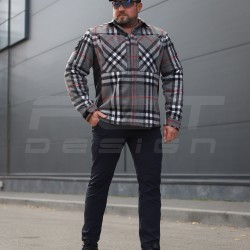 Тактическая милитари Рубашка FCT зимняя утепленная в клетку Красная-серая флис подкладка (23 номер)