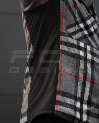 Тактическая милитари Рубашка FCT зимняя утепленная в клетку Красная-серая флис подкладка (23 номер) 40-42/3