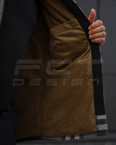 Тактическая милитари Рубашка FCT зимняя утепленная в клетку Красная-серая флис подкладка (23 номер) 40-42/3