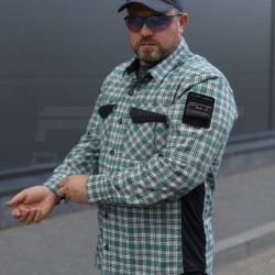Тактическая милитари Рубашка FCT Blackbeard летняя в клетку Светло-Зеленая (7 номер)
