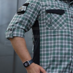 Тактична мілітарі Сорочка FCT Blackbeard літня в клітинку Зелена (7 номер)