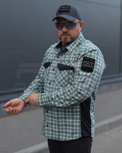 Тактична мілітарі Сорочка FCT Blackbeard літня в клітинку Зелена (7 номер) 40-42/3 40-42/3