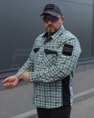 Тактична мілітарі Сорочка FCT Blackbeard літня в клітинку Зелена (7 номер)