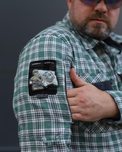 Тактична мілітарі Сорочка FCT Blackbeard літня в клітинку Зелена (7 номер) 40-42/3 40-42/3