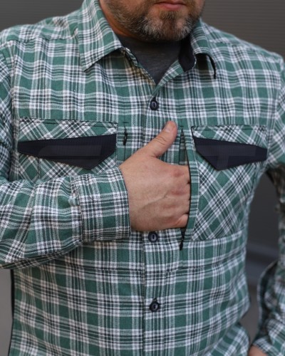 Тактична мілітарі Сорочка FCT Blackbeard літня в клітинку Зелена (7 номер) 40-42/3 40-42/3