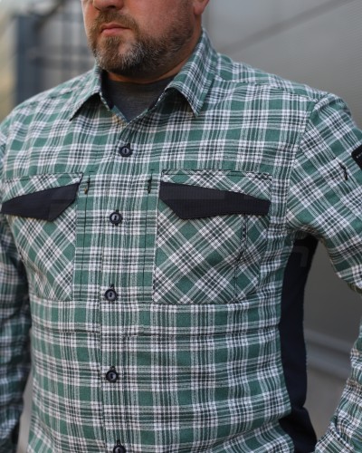 Тактична мілітарі Сорочка FCT Blackbeard літня в клітинку Зелена (7 номер) 40-42/3 40-42/3