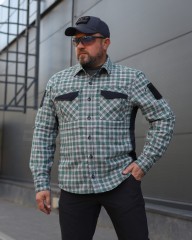 Тактична мілітарі Сорочка FCT Blackbeard літня в клітинку Зелена (7 номер)