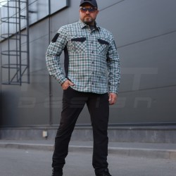 Тактична мілітарі Сорочка FCT Blackbeard літня в клітинку Зелена (7 номер)
