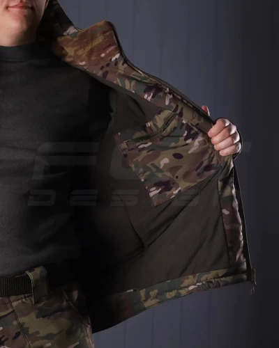 Куртка зимова Хантер Софтшел фліс Мультикам зелений 40-42/3 40-42/3