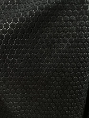 Тканина фліс Гексагон соти чорний