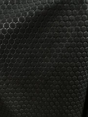 Тканина фліс Гексагон соти чорний