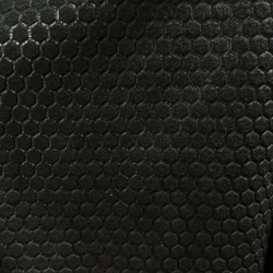 Тканина фліс Гексагон соти чорний