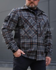 Тактическая милитари Рубашка FCT демисезон утепленная в клетку Серо-оранжевая (2 номер)