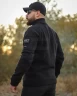 Кофта фліс Анорак лонгслів з блискавками чорна 40-42/3 40-42/3