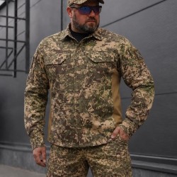 Тактическая милитари Рубашка FCT Blackbeard летняя твил Хищник пиксель