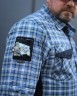 Тактическая милитари Рубашка FCT Blackbeard летняя в клетку Синяя (8 номер)  40-42/3
