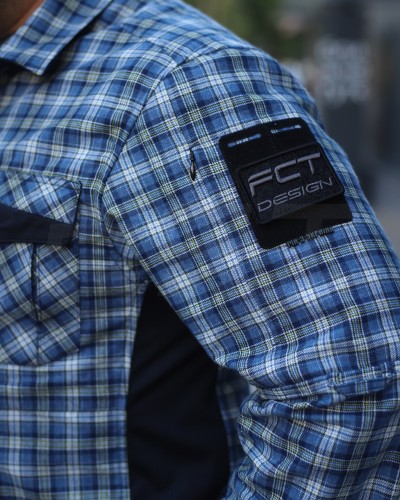 Тактична мілітарі Сорочка FCT Blackbeard літня в клітинку Синя (8 номер)  40-42/3 40-42/3