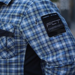 Тактична мілітарі Сорочка FCT Blackbeard літня в клітинку Синя (8 номер)