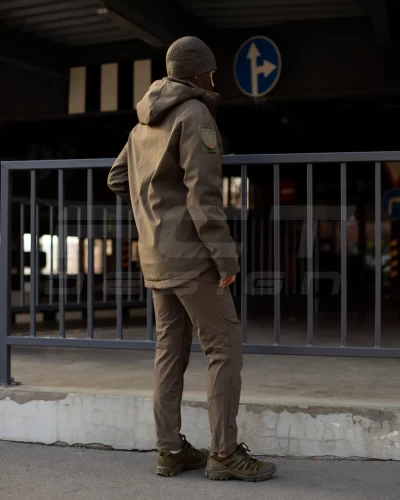 Куртка жіноча тактична зимова Хантер Софтшел фліс хакі 40-42/3 40-42/3