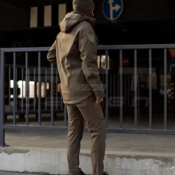 Куртка женская тактическая зимняя Хантер Софтшел флис хаки