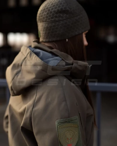 Куртка жіноча тактична зимова Хантер Софтшел фліс хакі 40-42/3 40-42/3