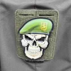 Шеврон/патч резиновый ПВХ Череп в берете ДПСУ