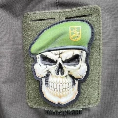 Шеврон/патч гумовий ПВХ Череп в береті ДПСУ