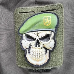 Шеврон/патч резиновый ПВХ Череп в берете ДПСУ