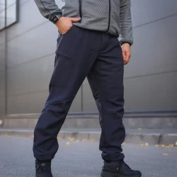 Брюки зимние Хантер Gen 2 Софтшелл темно-синие для ГСЧС